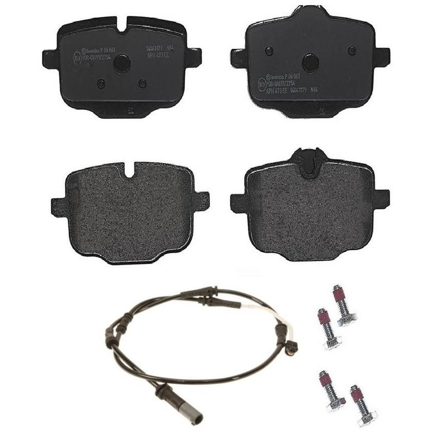 Brembo BMW Brakes Kit - Pads Rear (Low-Met) (with Sensor) 34216857805 - Brembo 2662282KIT